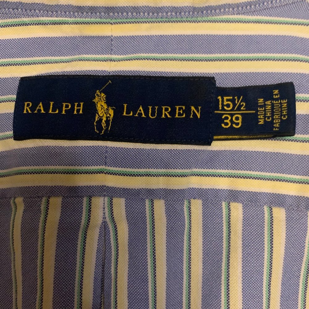 Yellow & Blue button up - Picture 2 of 8